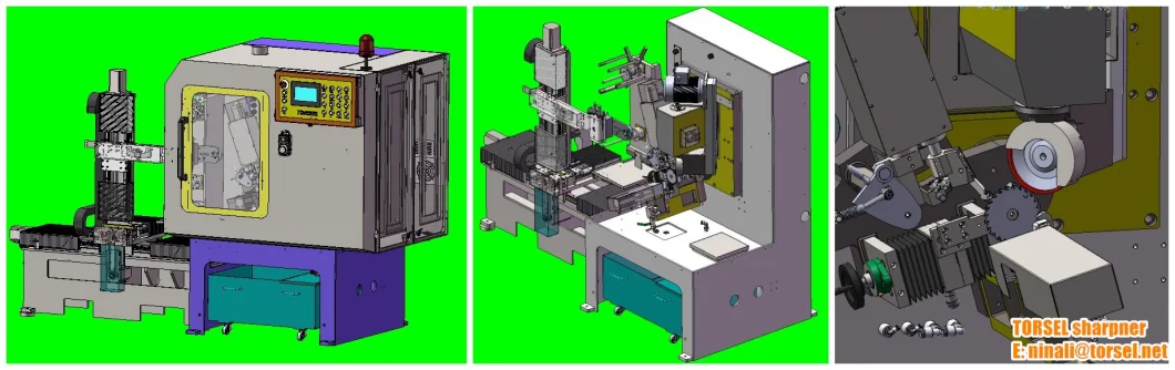 ATZ400 / ATZ500 CNC 機能 TCT トップ ローダー付き 円形 刀片 磨き機 6